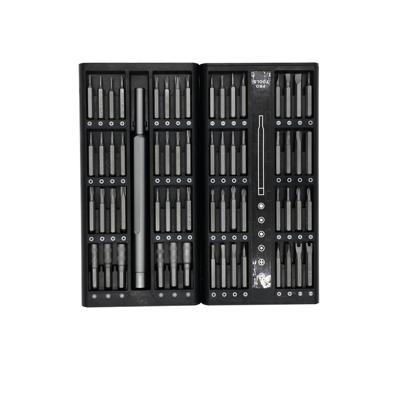 Set of 63 PCS Household Plastic Handle Mini Hand Screwdrivers with Drill Bits Screw Driver Combination Tool Hand Hardware Tools