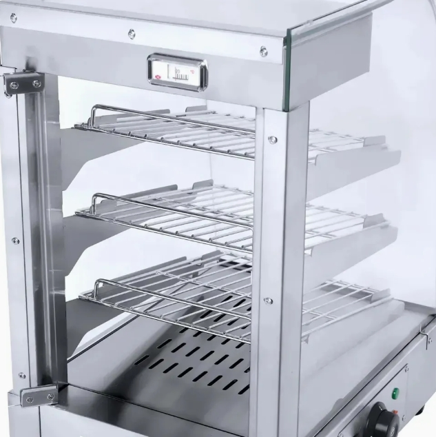 Versatile Stainless Steel Food Warmer for Hot Snack Display