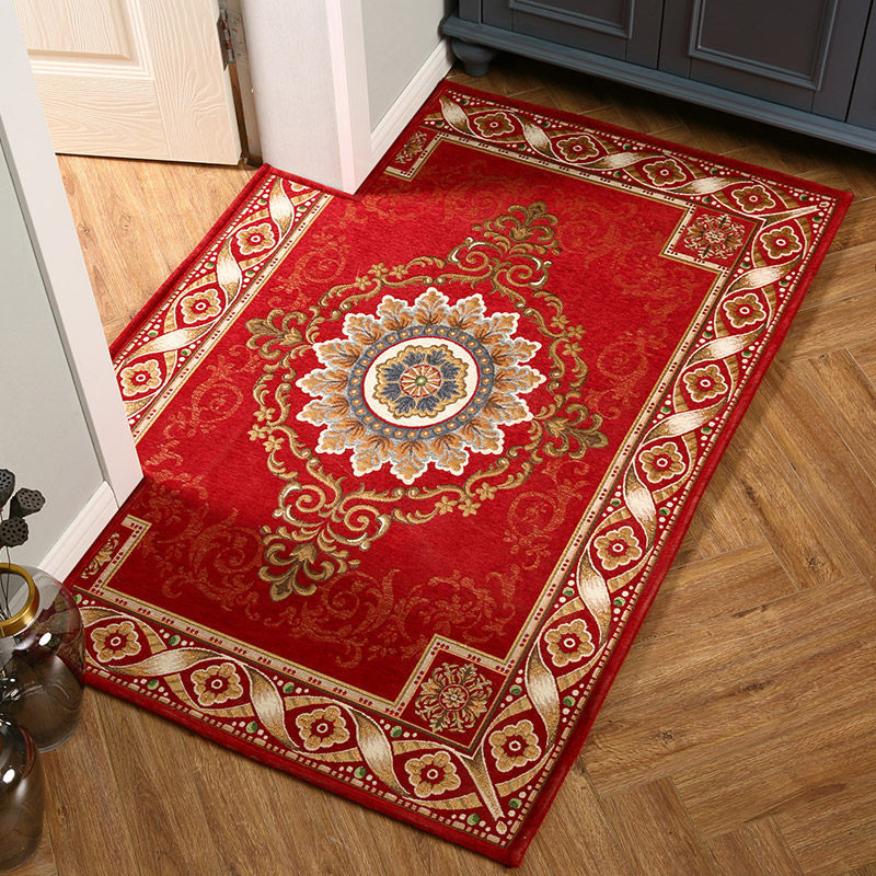 Factory Direct Sale New Chinese Style Jacquard Entry Floor Mat Home Door Mat