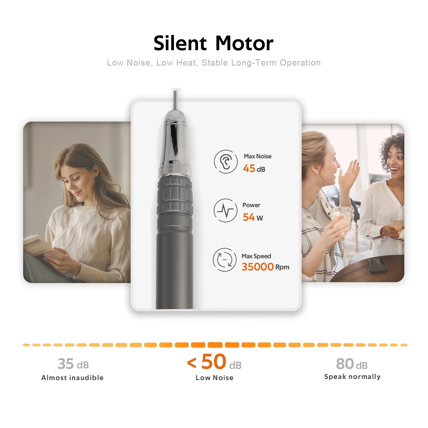 China Supplier Quality Electric Nail File No Heat Portable High Power Gel Remover Brushless Nail Drill E File Travel-Friendly