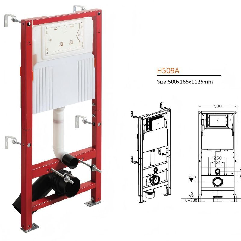 Sanitaryware Wall Hung Toilet Tank with Infrared Sensor Flush System Concealed Cistern