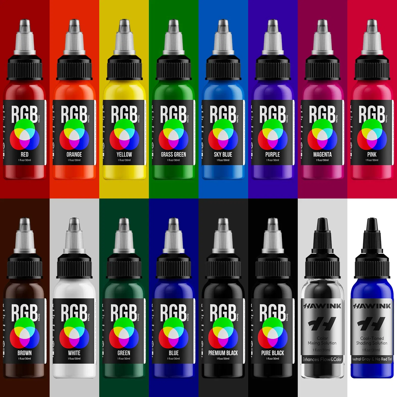 Hawink High Quality Body Tattoo Professional Tattoo Pigment Ink Sets