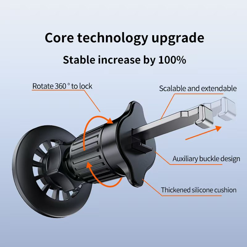 Innovative Car Phone Stand for Secure Air Outlet Placement