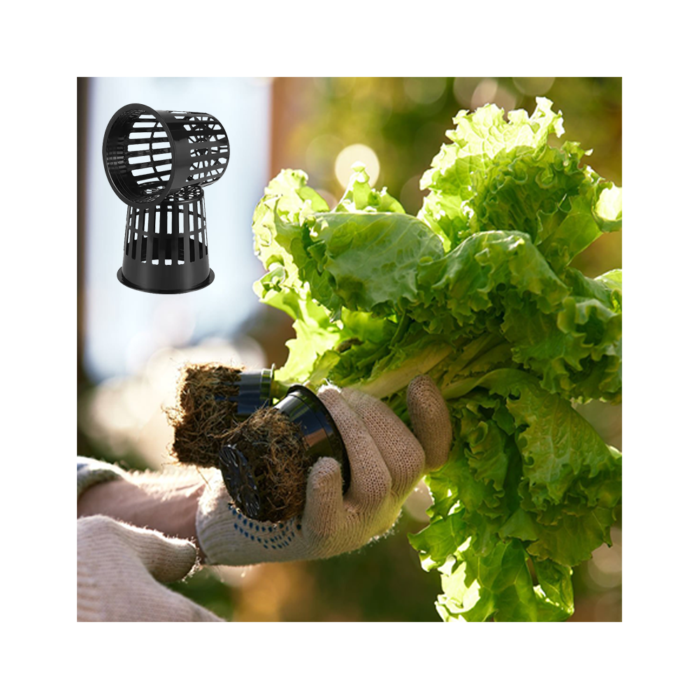 Горшок сетчатый для гидропоники черный пластик 2.5-10 см