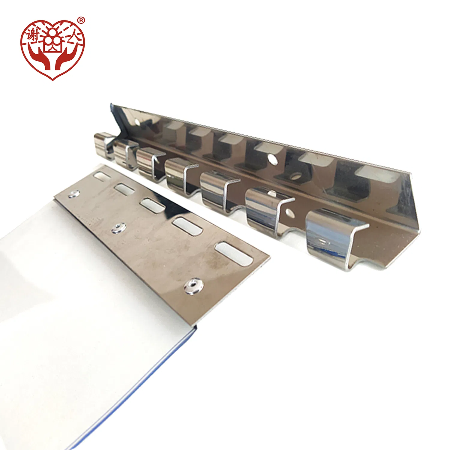 PVC Strip Door Curtain Hardware Hanging System 304 Stainless Steel Hangers