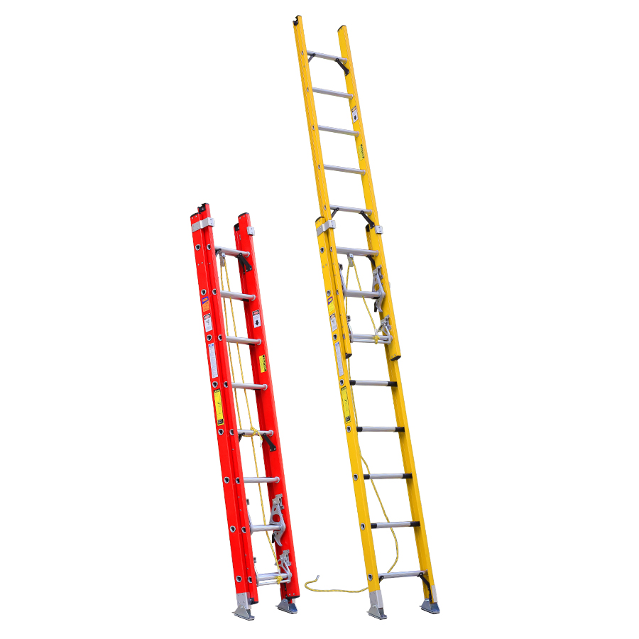 Lightweight Electric Extension Fire Escape Fiberglass Telescopic Step Ladder