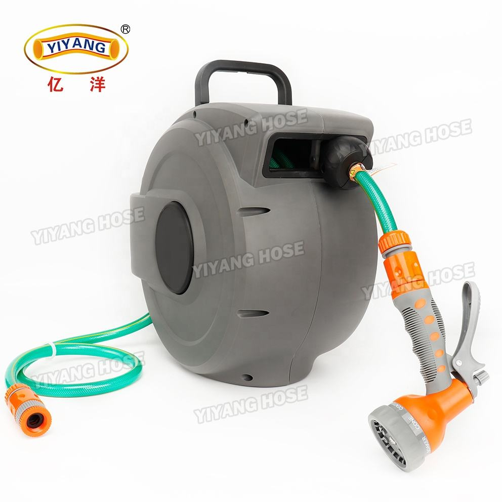Auto Garden Hose Reel Storage up to 1/2 10m 15m Hose Plastic Metal Hose Reel
