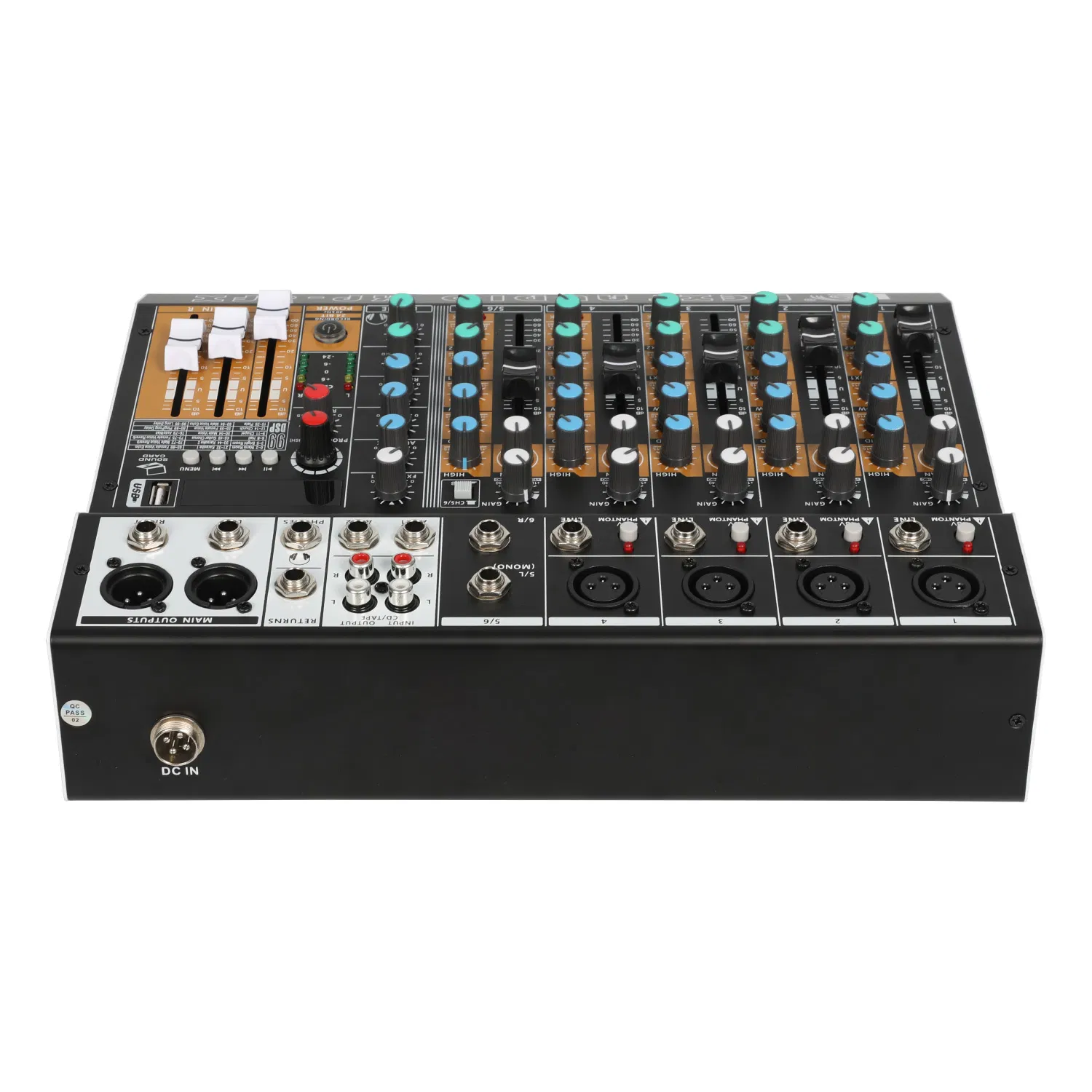 Professional 6 Channel with Bluetooth & USB Sound Mixer Power Amplifier Mixer for Wholesales