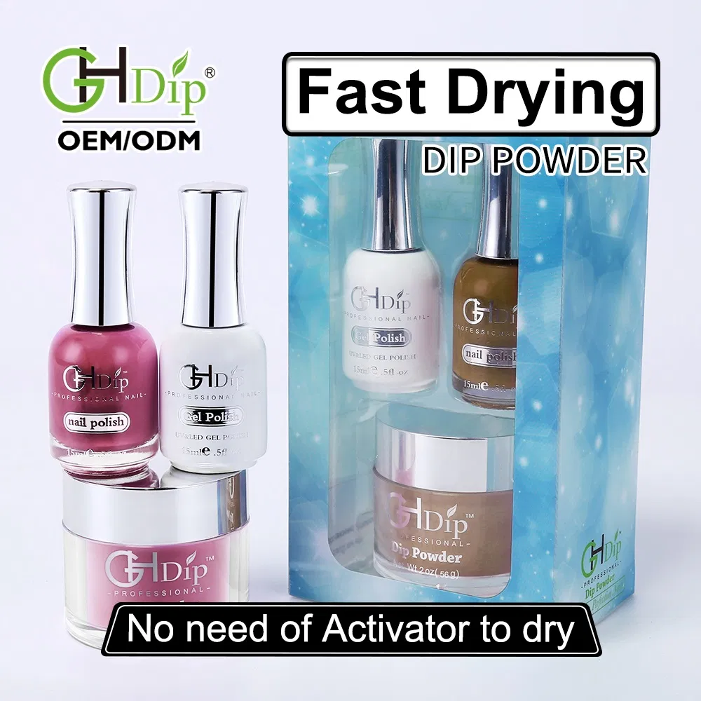 High Quality Fast Drying Dipping Powder Colors Perfect Match Gel and Lacquer