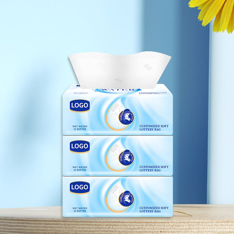 Eco-Friendly Soft and Wettable Non Fluorescent Household Facial Tissue Paper Wood Pulp