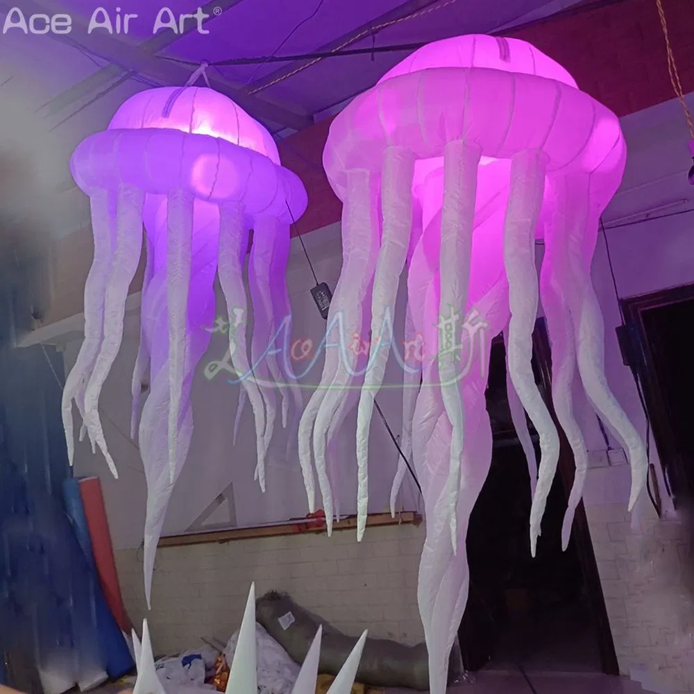 Customized Inflatable Light Hanging Decoration Inflatable Jellyfish for Indoor and Outdoor Activities