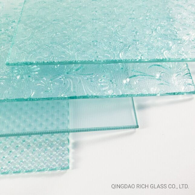 3mm 4mm 5mm 6mm Customized Size China Supplier Clear and Colored Mistlite Nashiji Patterned Glass