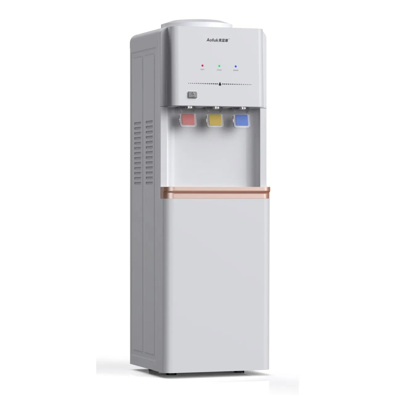 Compressor Refrigerated Water Dispenser with Three Safety Lock Taps