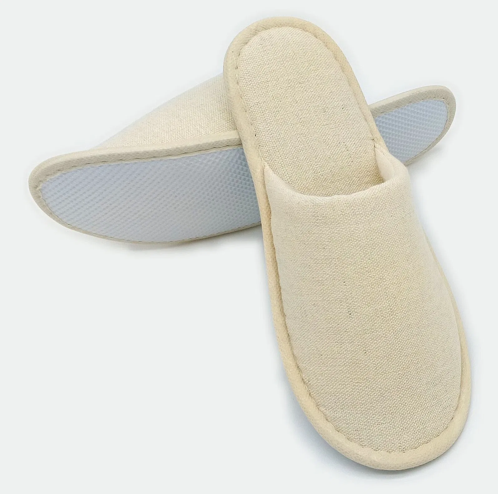 New Eco-Friendly Hotel Slippers Manufacturer Linen SPA Slippers Sustainable Biodegradable Eco-Friendly Slippers for Hotels Luxury Hotel Linen Towel Velvet