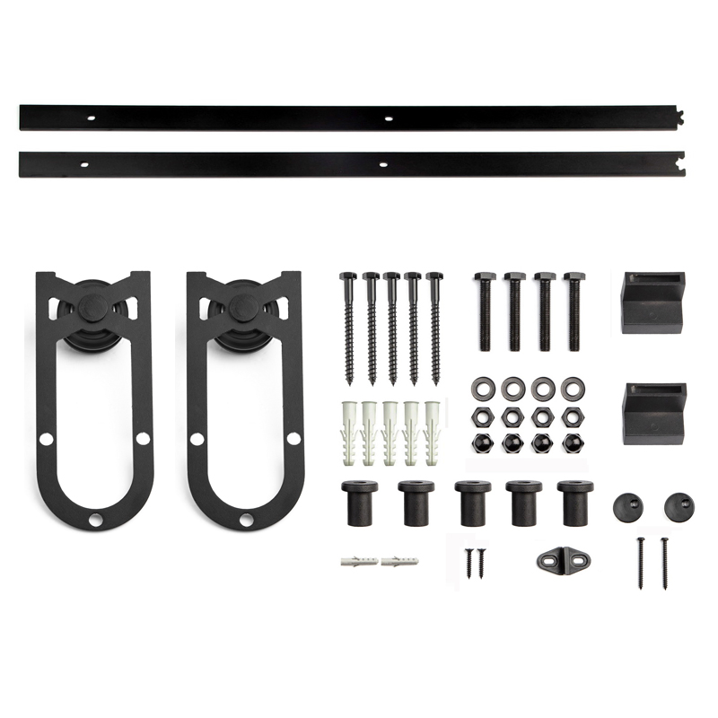 Black Colors Spray The Powder Sliding Barn Door Hardware