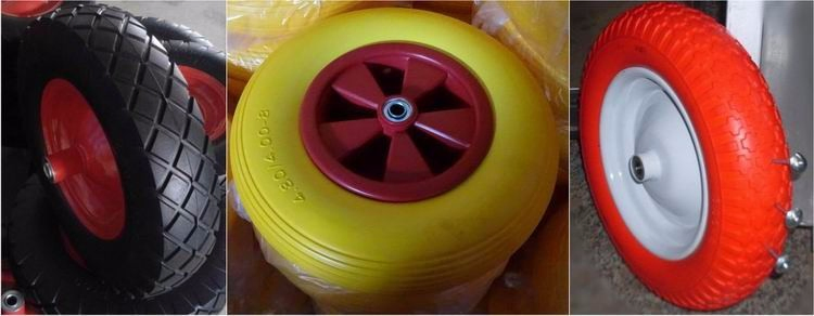 PU Foam PU Solid Tyres, Flat Foam Tires with 4.00-6