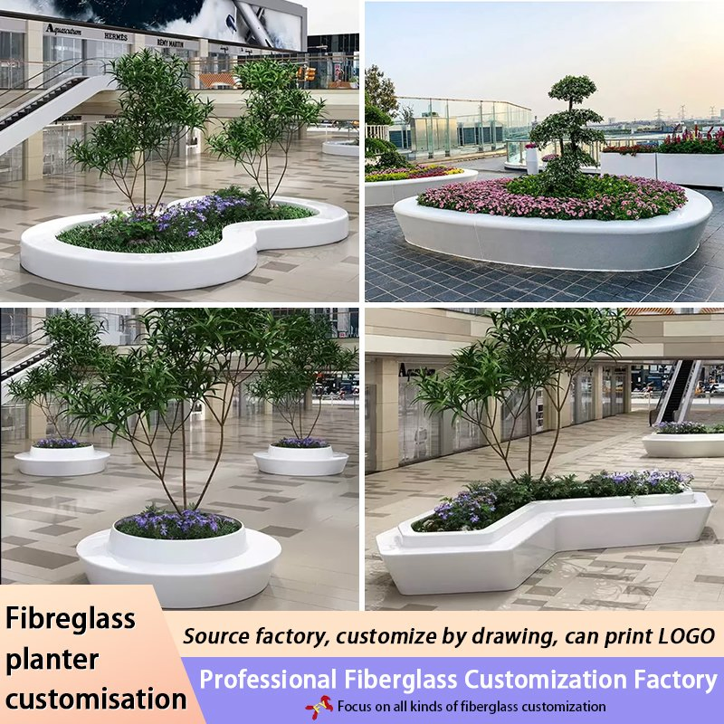 Best Offer for Indoor/Outdoor Home Garden Decoration Latest Classic Design Premium Fiberglass Floor Planter Pot Premium Shape
