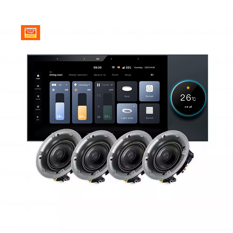 Tuya Smart Home 7 Inch WiFi Touch Screen Multi-Function Music Host with Zigbee Gateway Hub Wall Switch Control Panel
