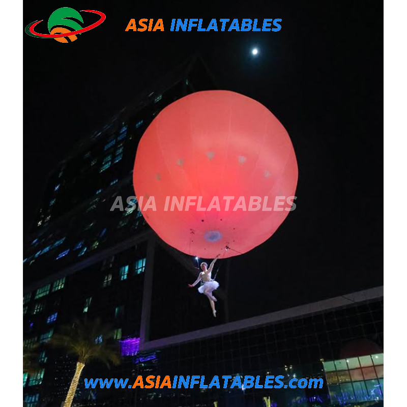 LED Lighting Custom Colorful Helium Inflatable Balloon Aerosphere Aerial Balloon Show Display