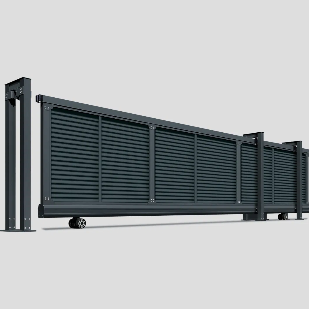 Aluminum Alloy Outdoor Design Premium Segment Electric Automatic Electric Retractable Sliding Gate