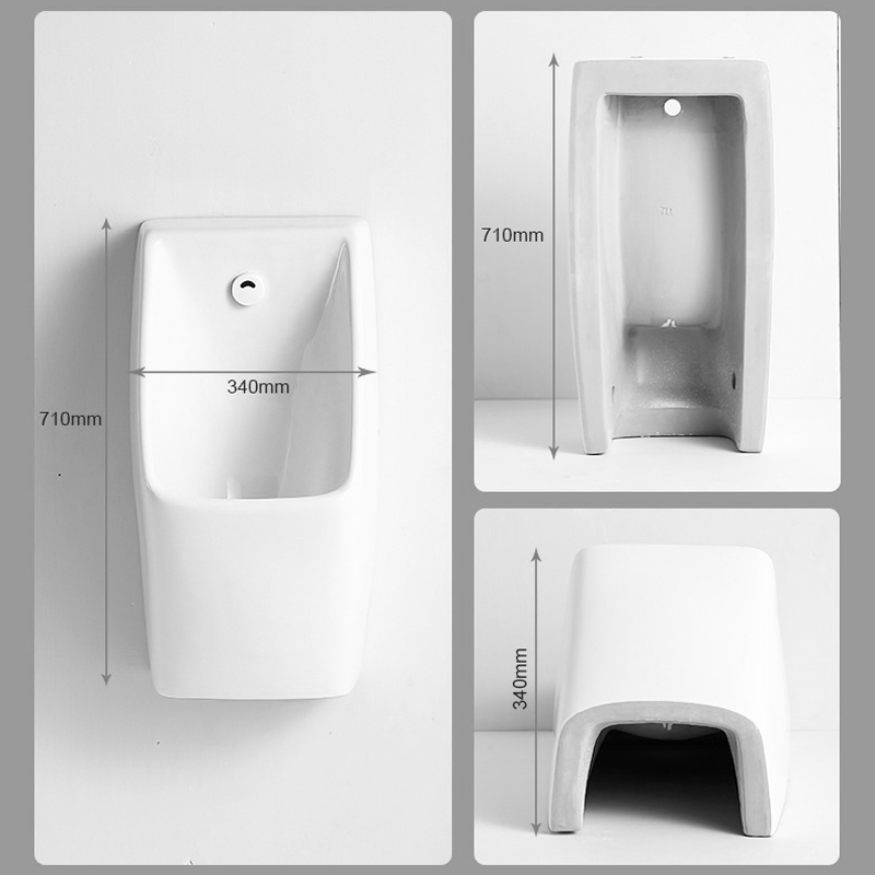 Wholesale Sanitary Ware Urinal Automatic Flush Sensor Porcelain Square Wall Hung Urinal