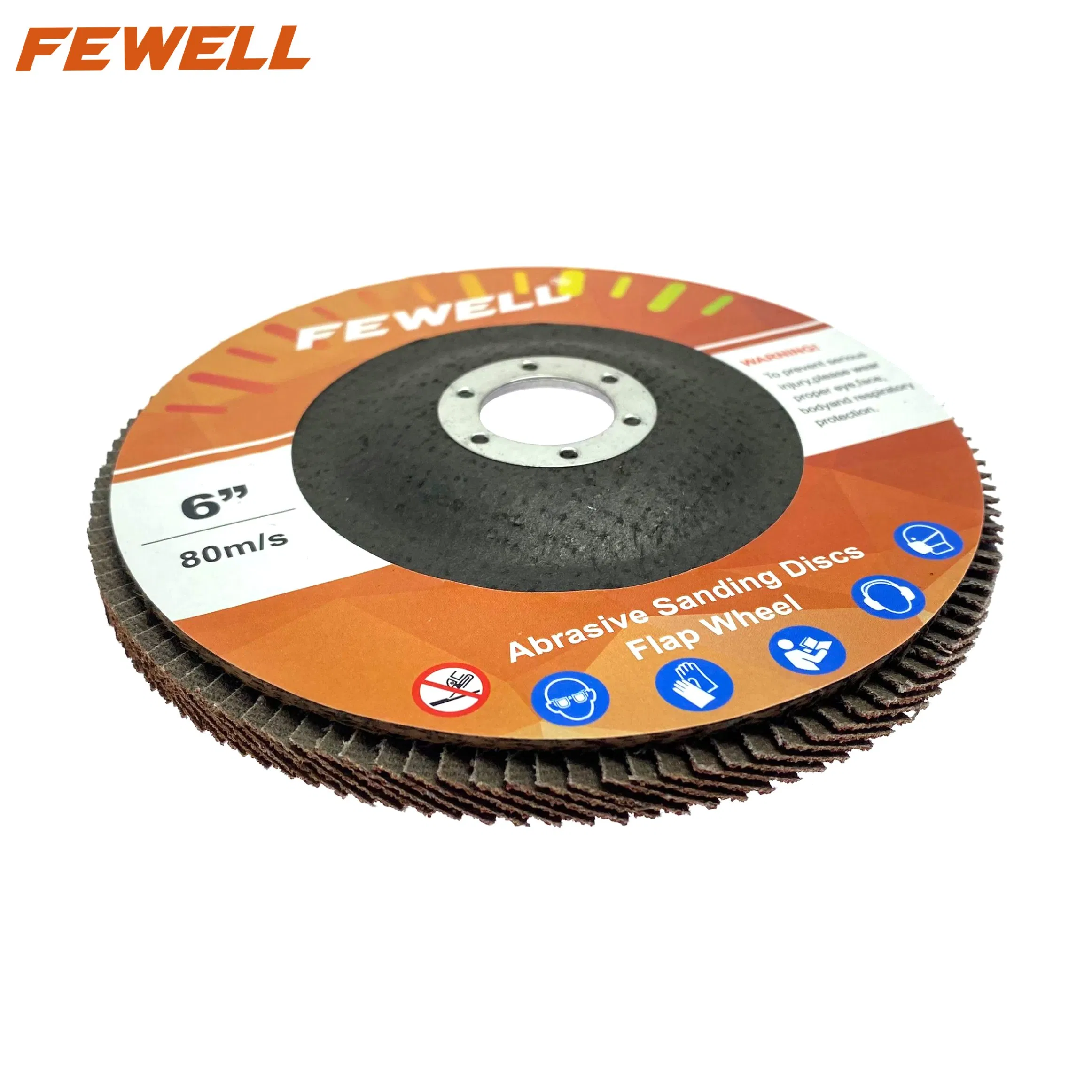 6" 150mm Grit 60 Silicone Carbide Abrasive Wheel Flexible Sanding Flap Disc for Grinding Metal Stainless Steel