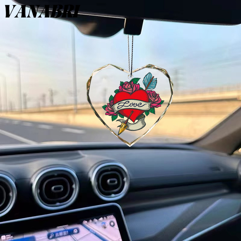 Stylish Heart Shaped Car Pendant for Love and Adventure