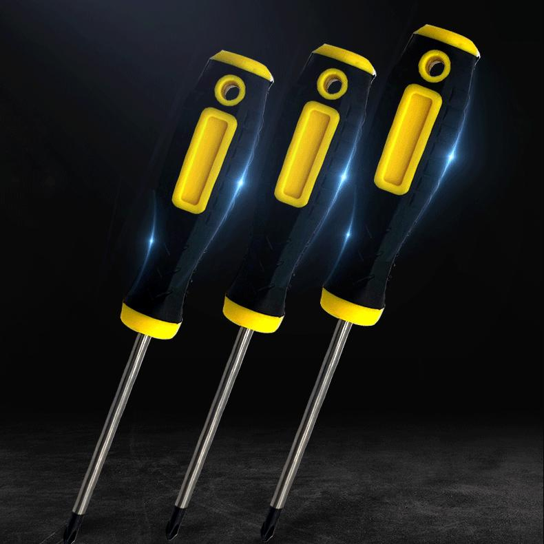 Black Plastic Screwdriver 4 "5" 6 "Flat-Head Phillips Screwdriver Strong Magnetic