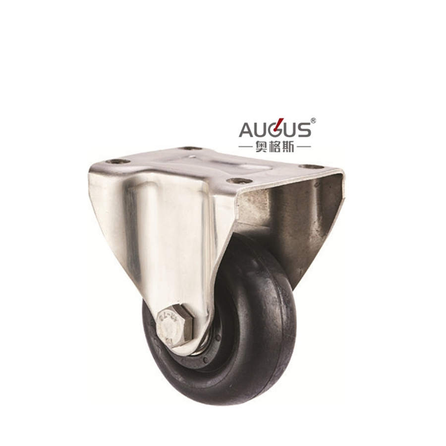 High Temperature Poly Nylon Wheel Stainless Steel Caster Wheels Hole Top Medium Duty