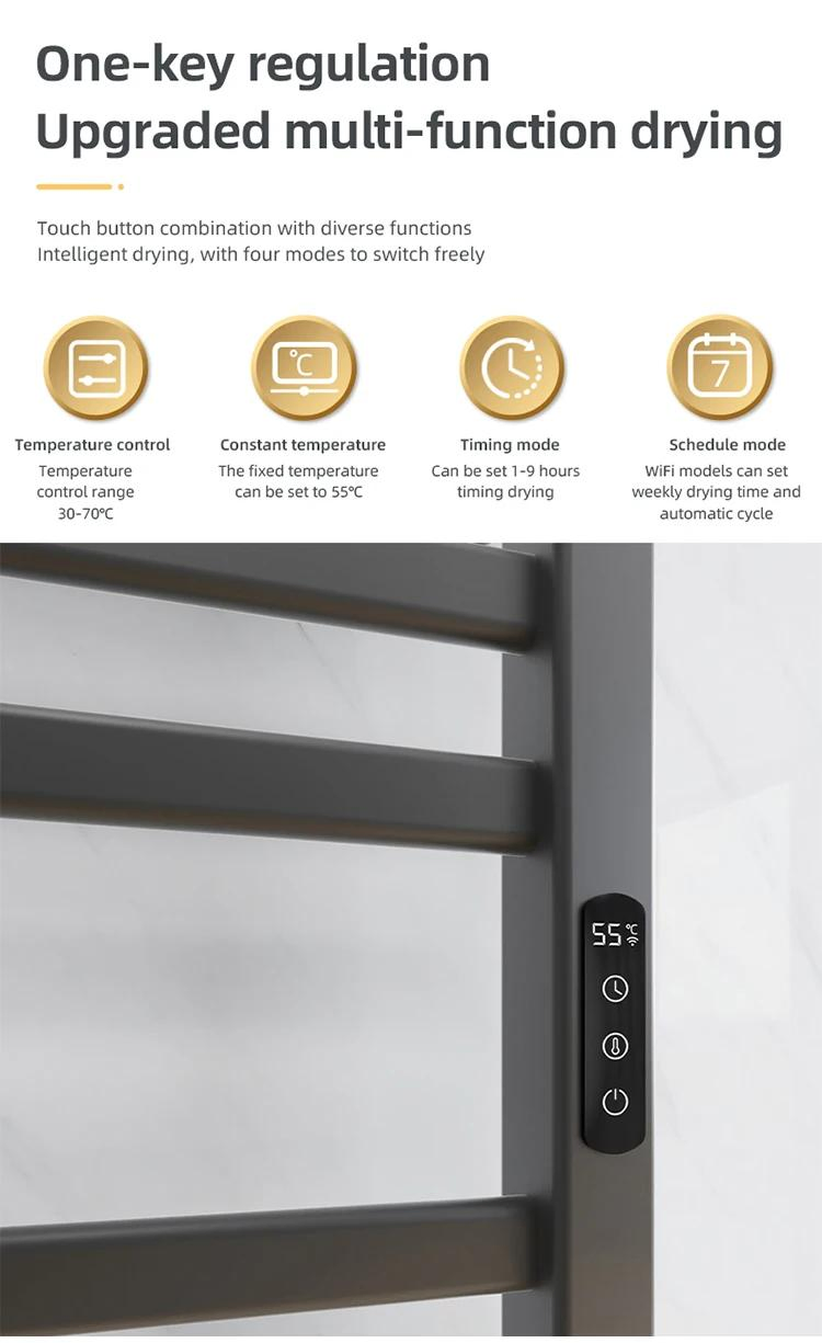 Электрический полотенцесушитель алюминиевый, черный