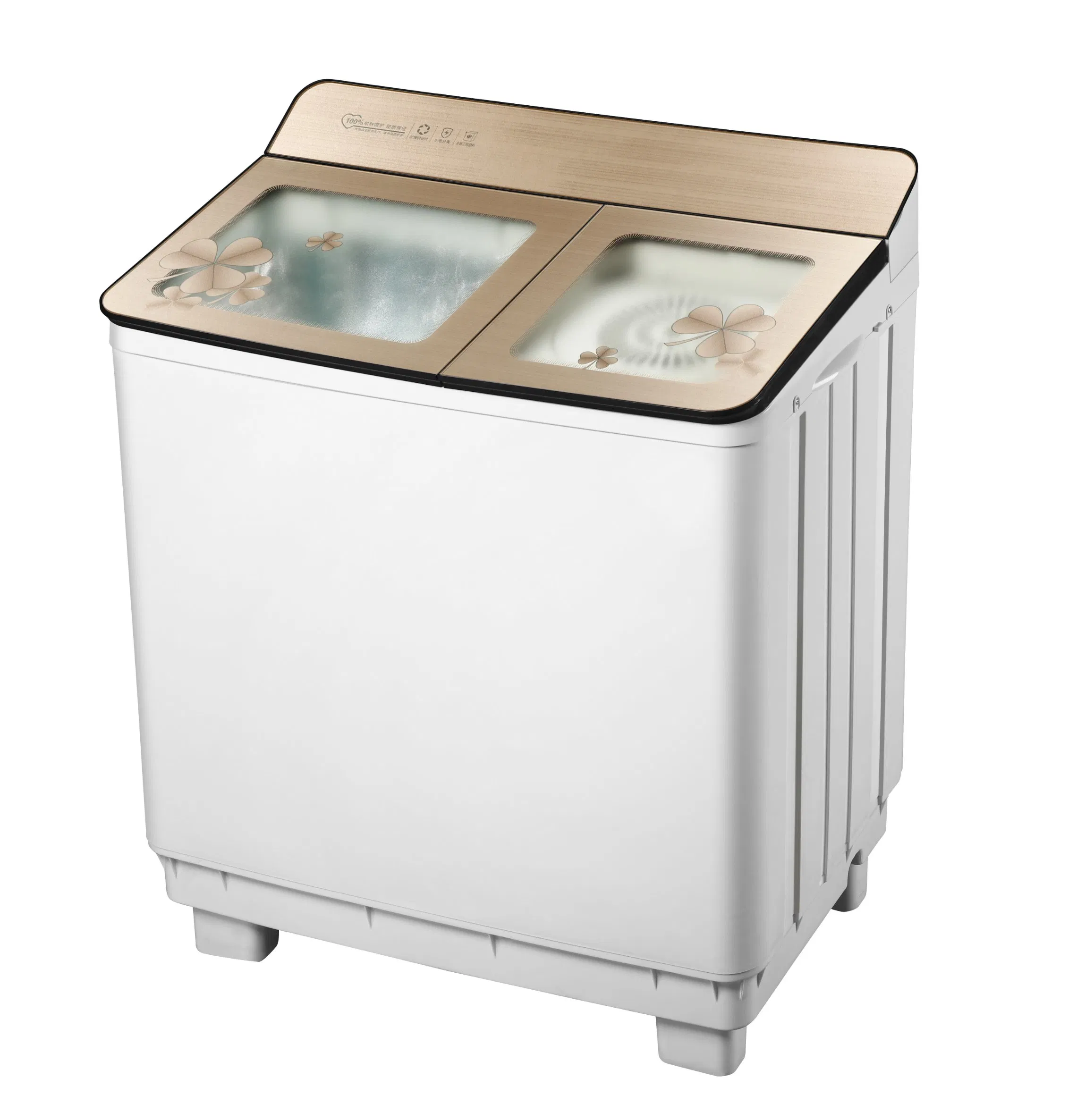 Wholesale Home 8kg Semi Automatic Twin Tub Tempered Glass Washing Machine with Washer and Dryer