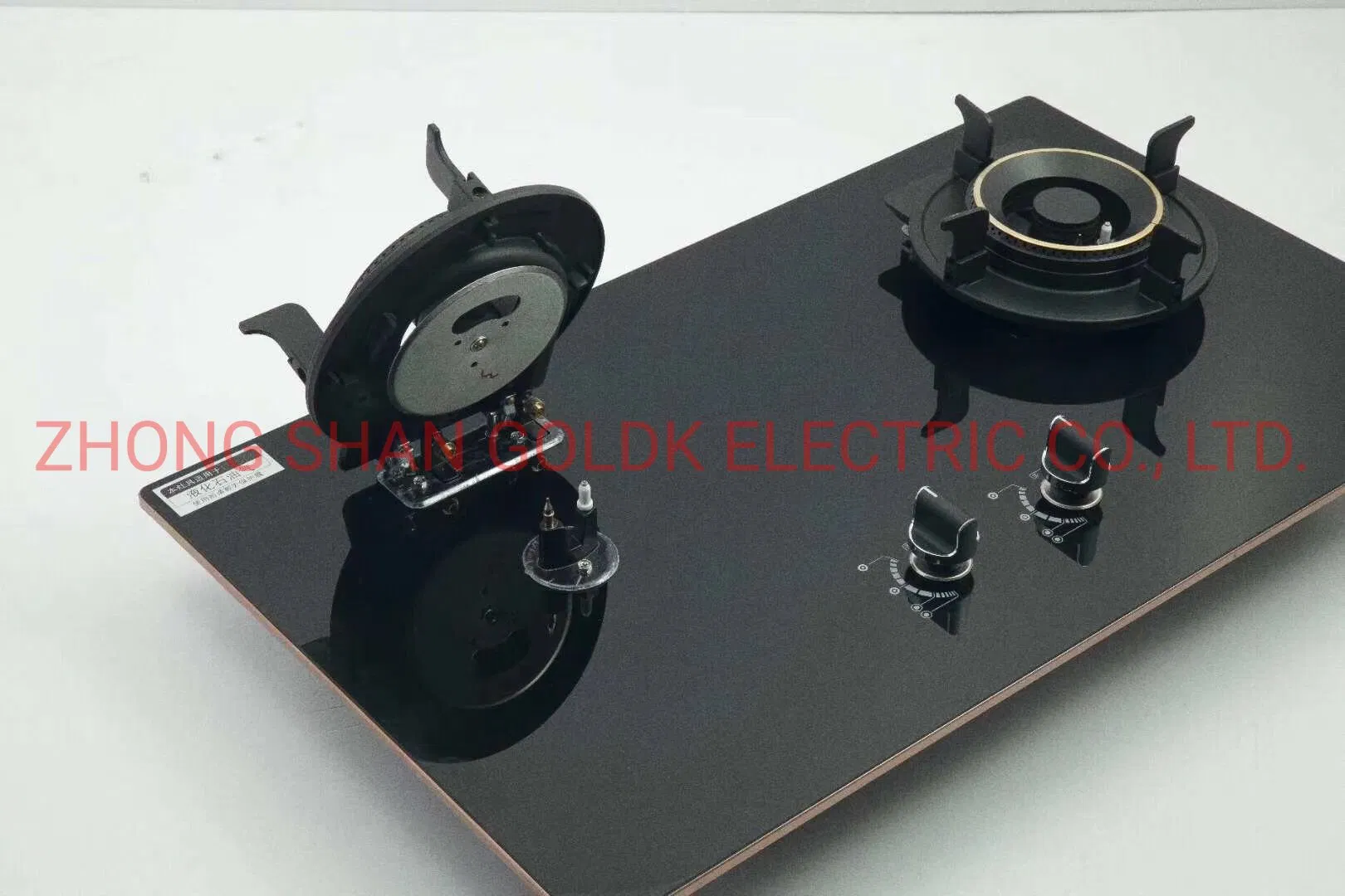 Goldk Easy-to-Clean High-Temperature Anti-Scald Infrared 2 Burner Gas Stove