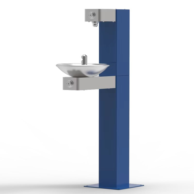 Outdoor Drinking Fountain with Bottle Filling Station