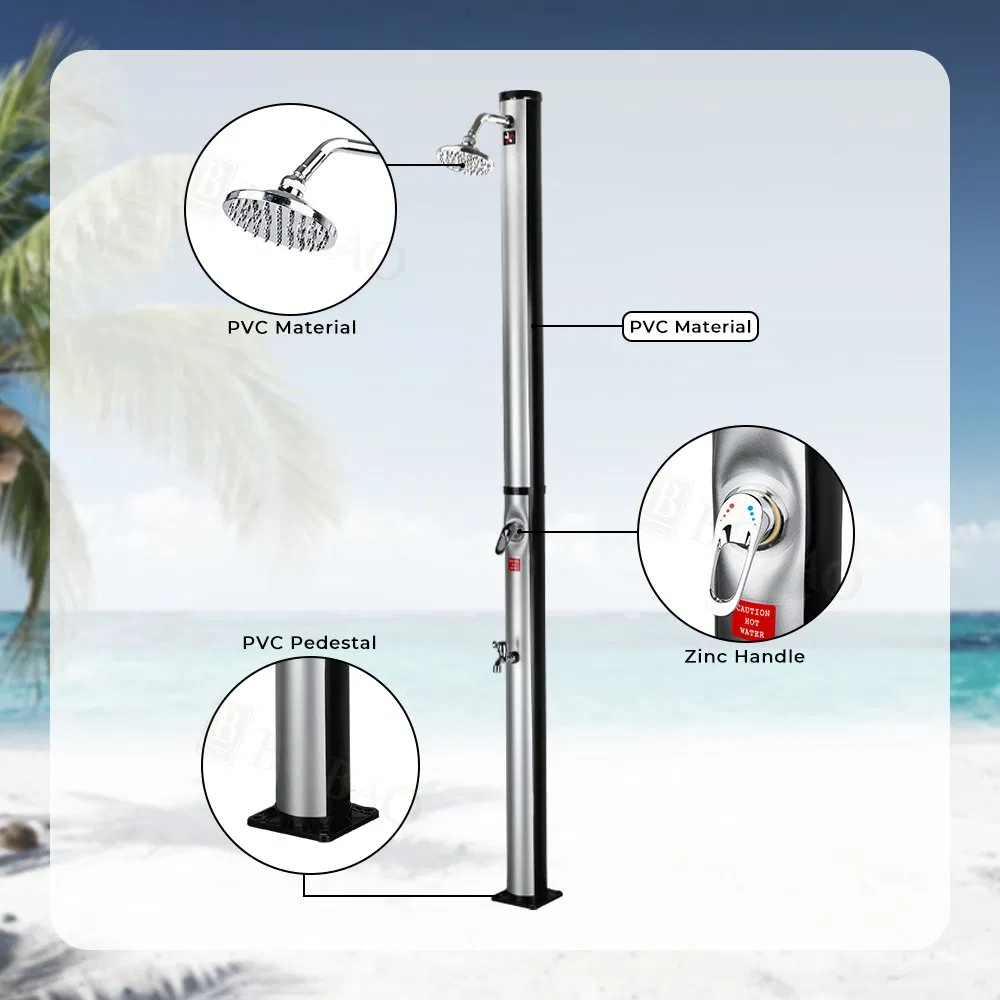 PVC Freestanding Shower for Poolside and Garden Use