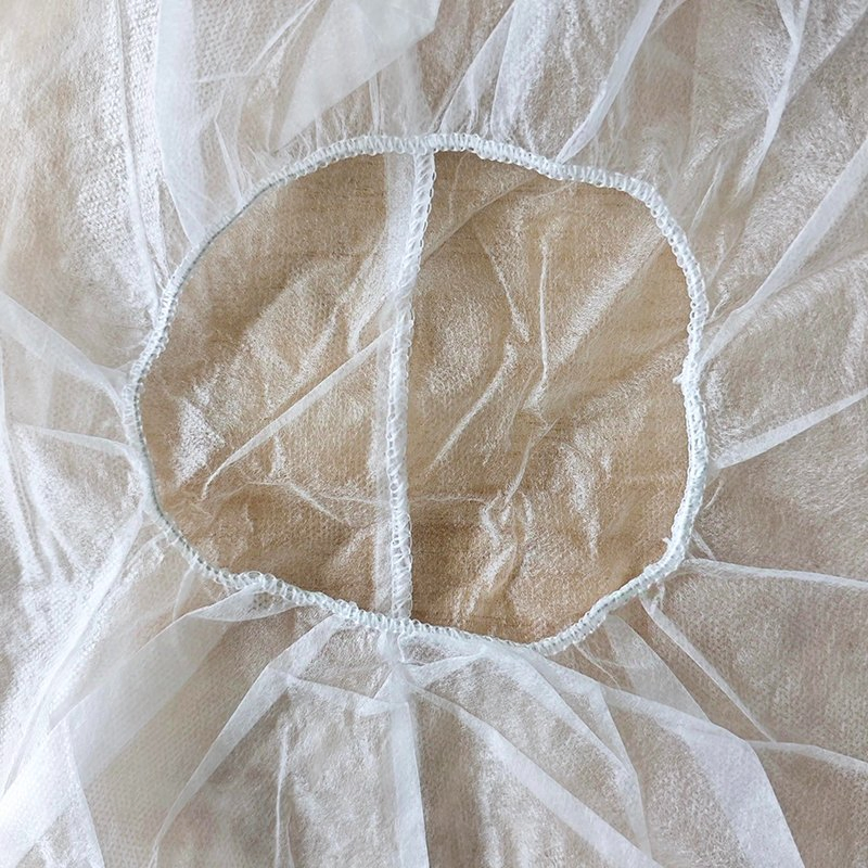 Disposable Ultrasonic PP Non Woven Bouffant Cap White Astronaut Cap