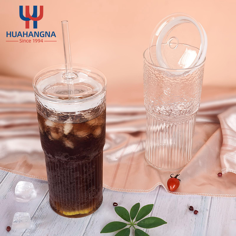 Huahang Household Clear Highball Mojito Beverage Glass Tumbler Cups Water Drinking Glassware for Cocktail Coffee Soda Juice Beer