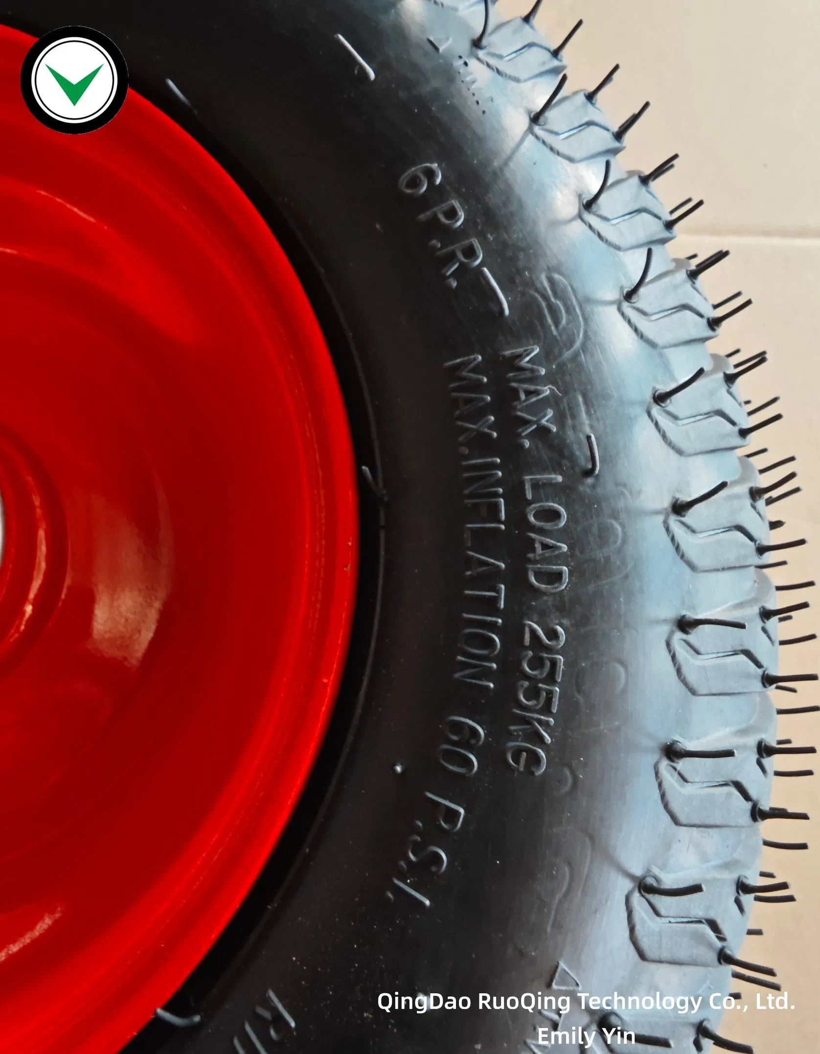 13X5.00-6 Tt/Tl 6pr 60psi Lawn Mower Turf Wheel with 1" Deep Groove Bearing