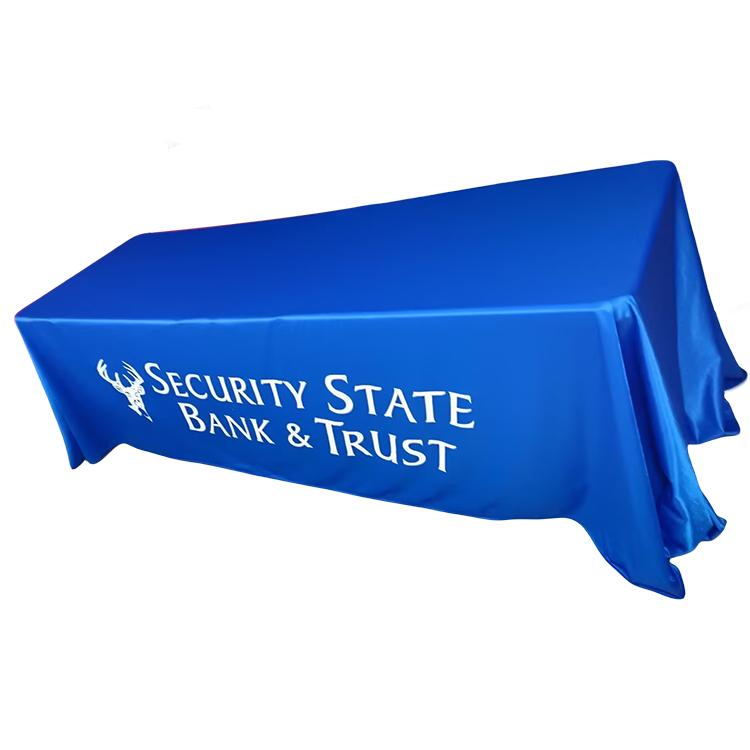 4FT/6FT/8FT Table Cloth Trade Show Custom Drape Table Cover with Full Color Logo Printed Advertising Banner