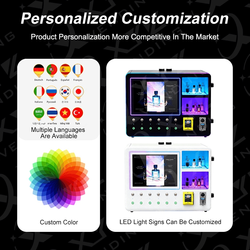 Multiple Brands Multiple Payment Methods Easy Operation 100ml Cologne Vending Machine