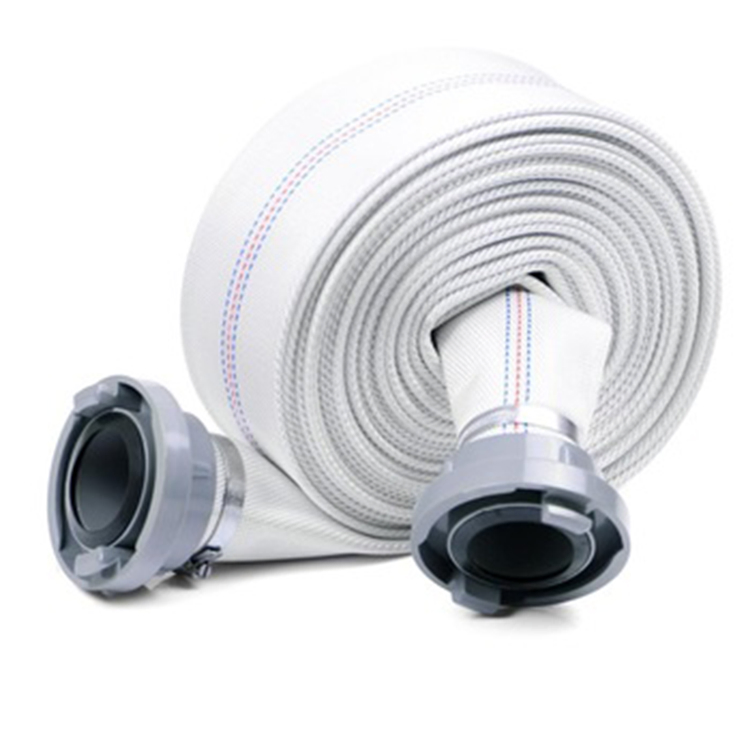 Factory Price White PVC Lining Layflat Canvas Fire Hose for Fire Fighting with CE