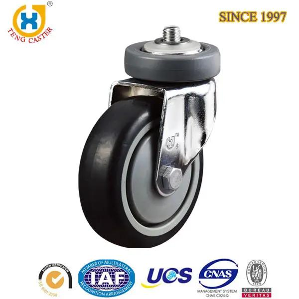 China Wholesale 5 Inches Shopping Trolley Caster Wheels Trolley Escalator Castor PU Wheel