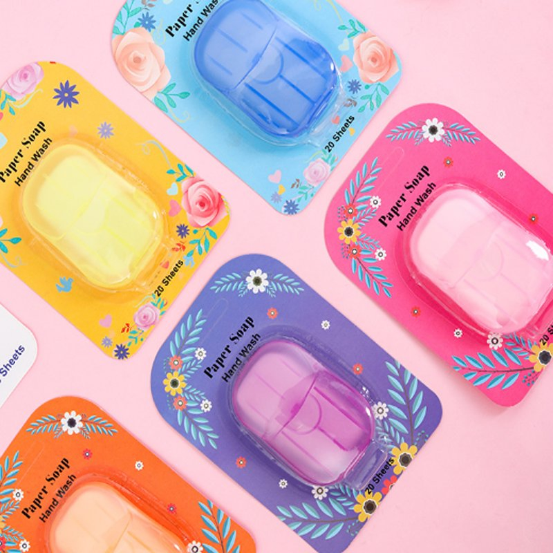 Mini Disinfecting Soap Slice Disposable Washing Hand Paper Soap Sheets Natural Portable Toilet Travel Soap Paper Sheet