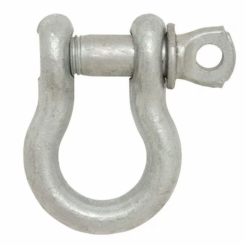 Custom Forged Carbon Steel Screw Pin Bow Shackle for Lifting