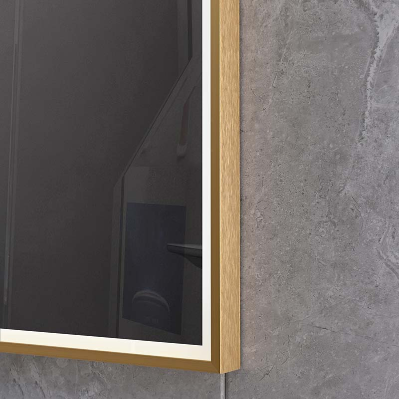 Premium Aluminum Frame Smart Illuminated Defogging Bathroom Mirror