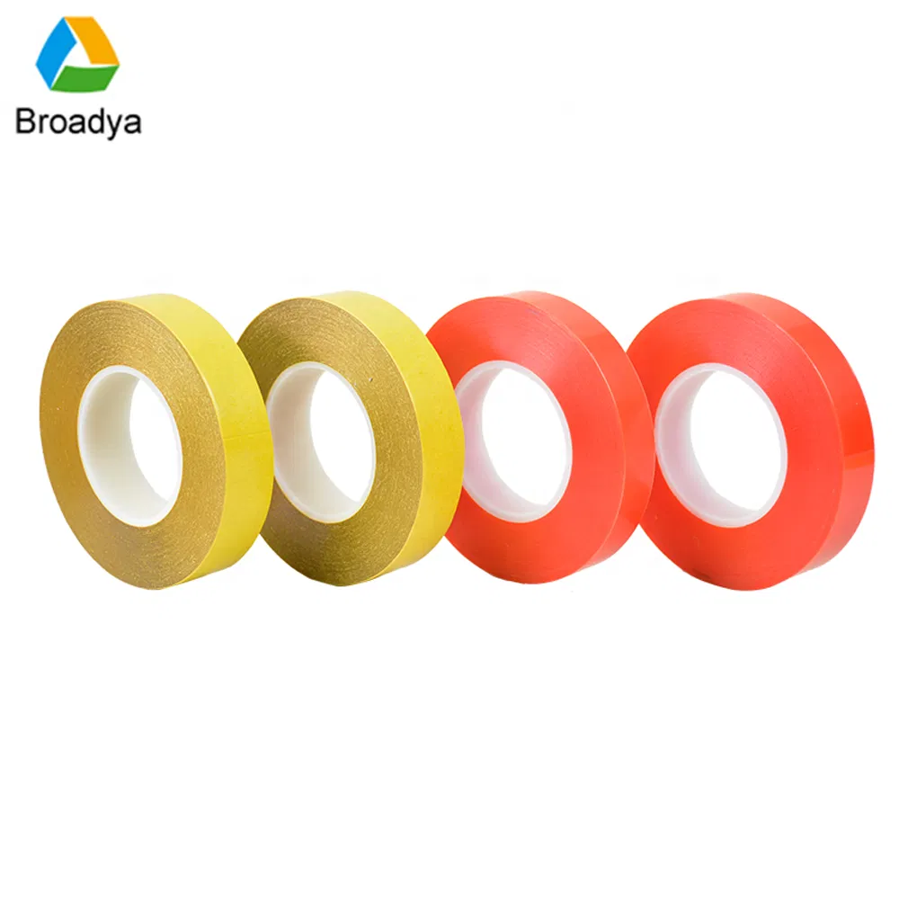 Double/Two Sided Pet PVC Industrial Self Adhesive Red Tape (BY6982R)
