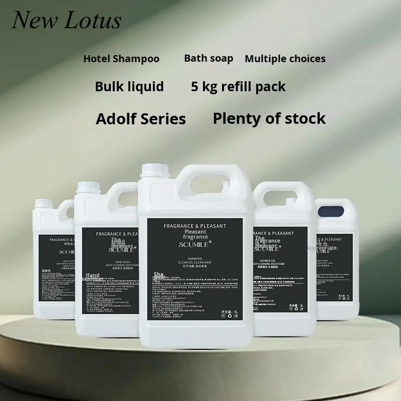 Luxury 5-Liter Plastic Bottle Shampoo and Shower Gel Kit for Hotels