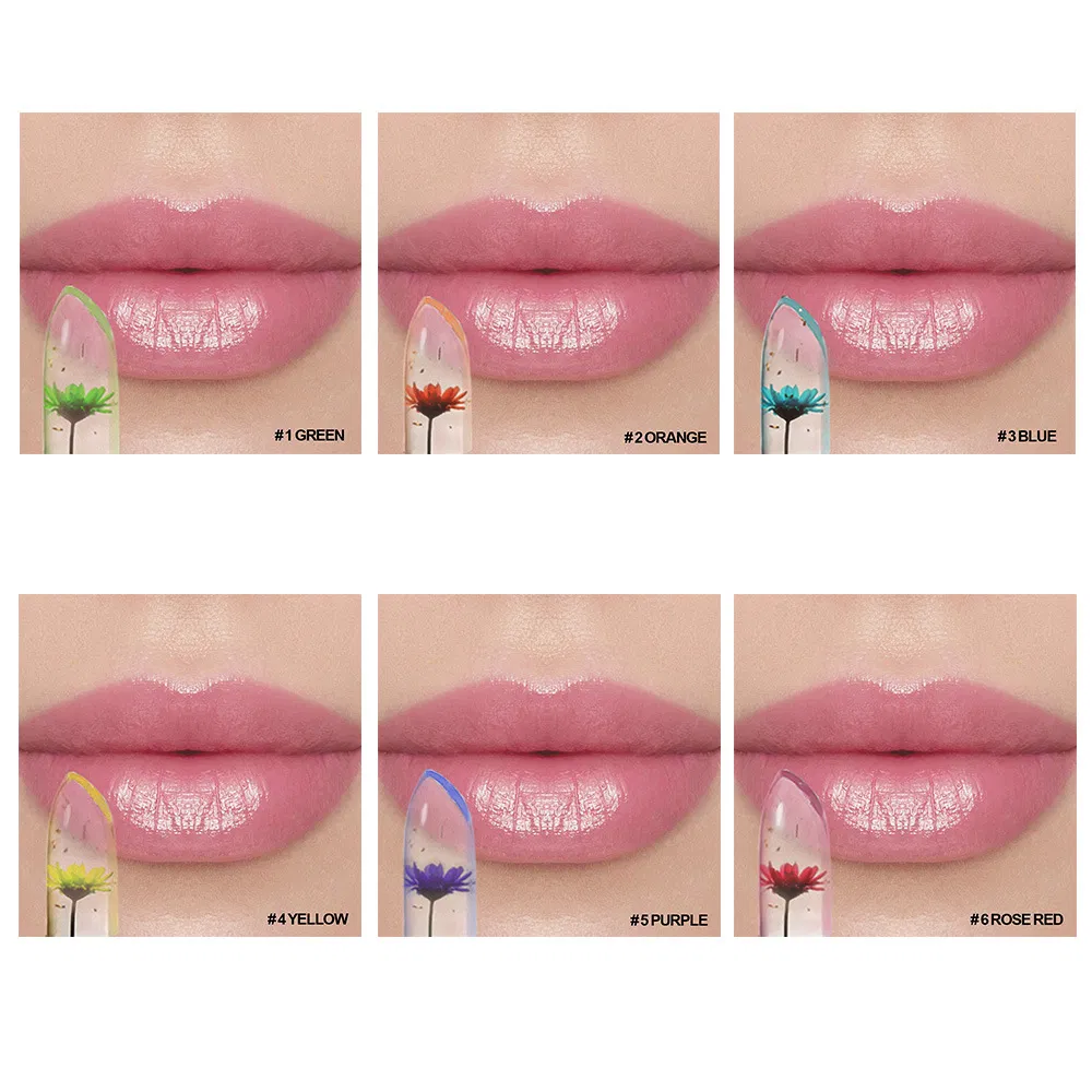 Long Lasting Flower Organic Lip Balm Waterproof Magic Lipstick pH Color Changing Lipstick Vendor