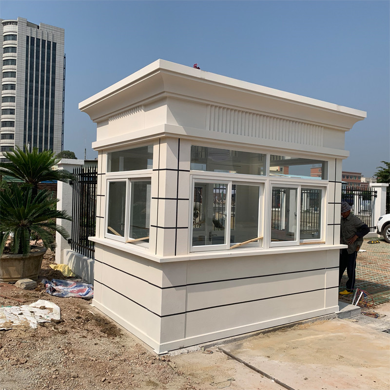 Outdoor Mobile Steel Structure Security Duty Room Charge Real Stone Lacquer Guard Box Guard Room