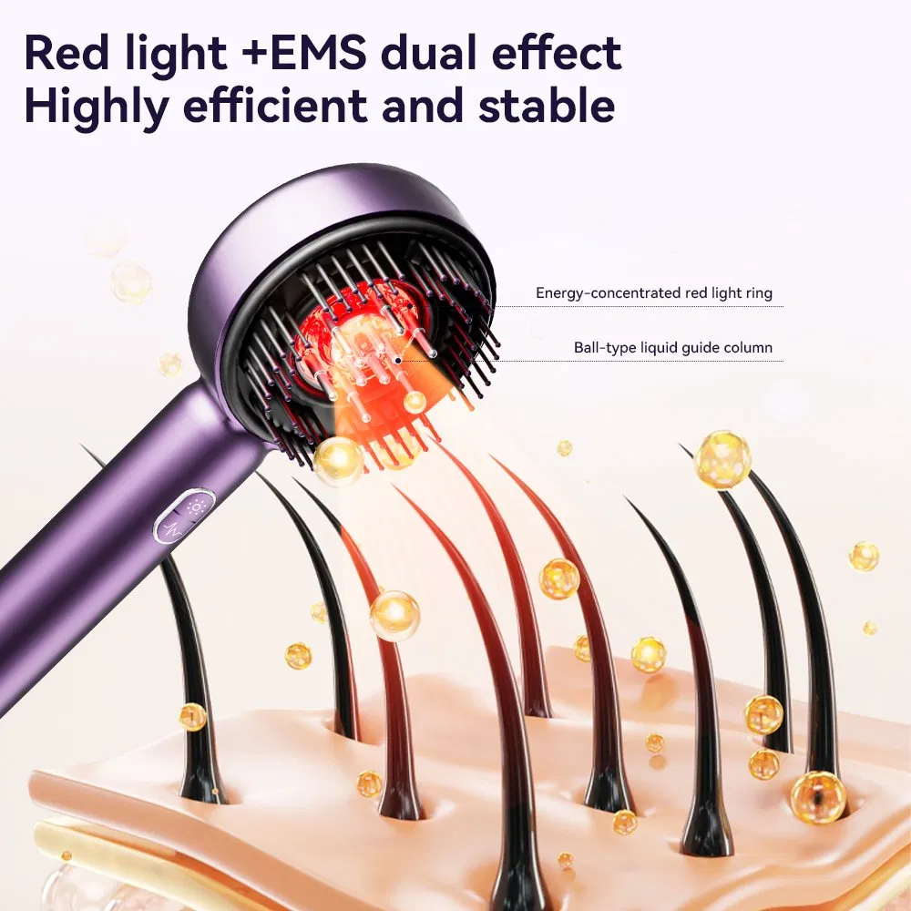 Умный массажер для головы с вибрацией и красным светом