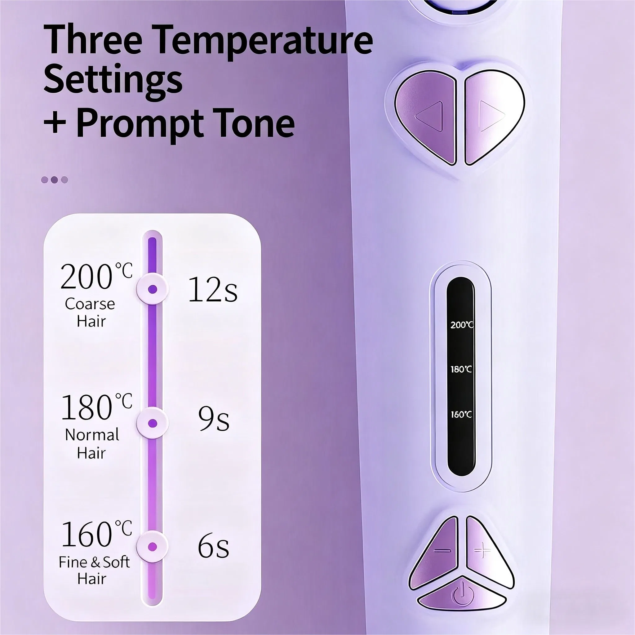 2025 New Model 2-in-1 Detachable Head Automatic Hair Curler & Straightener